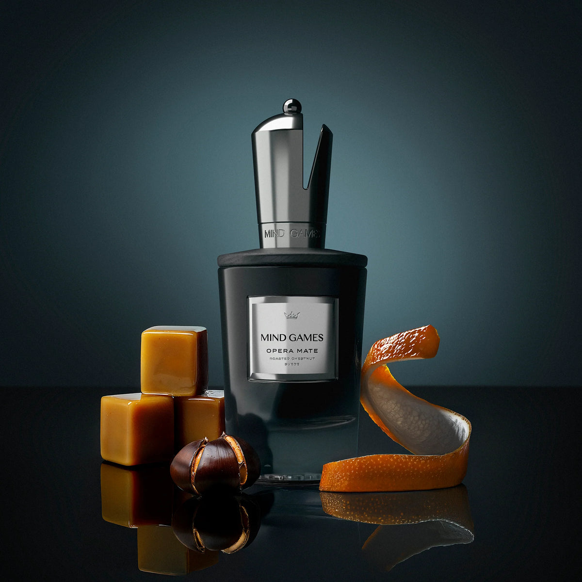Opera Mate de Mind Games con caramelo, castañas y cáscara de naranja