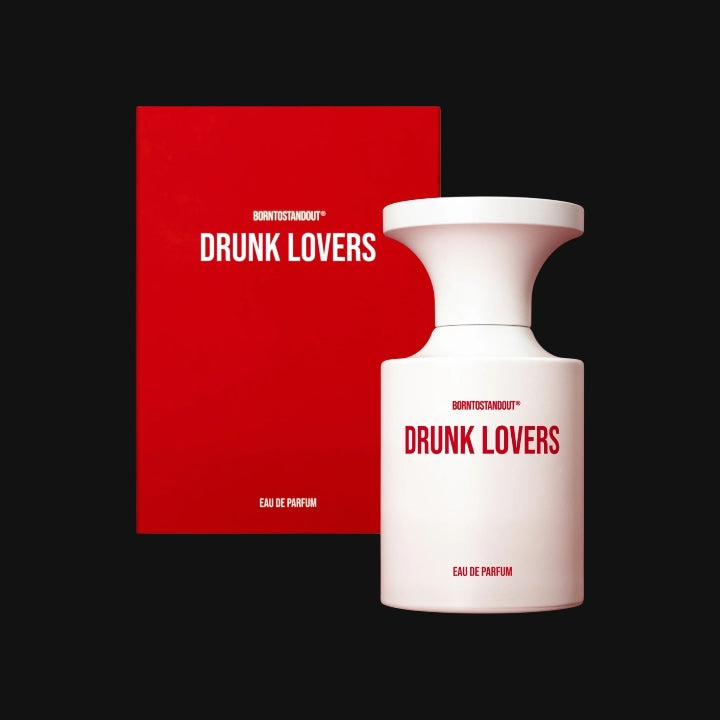Drunk Lovers de BORNTOSTANDOUT con frasco y caja