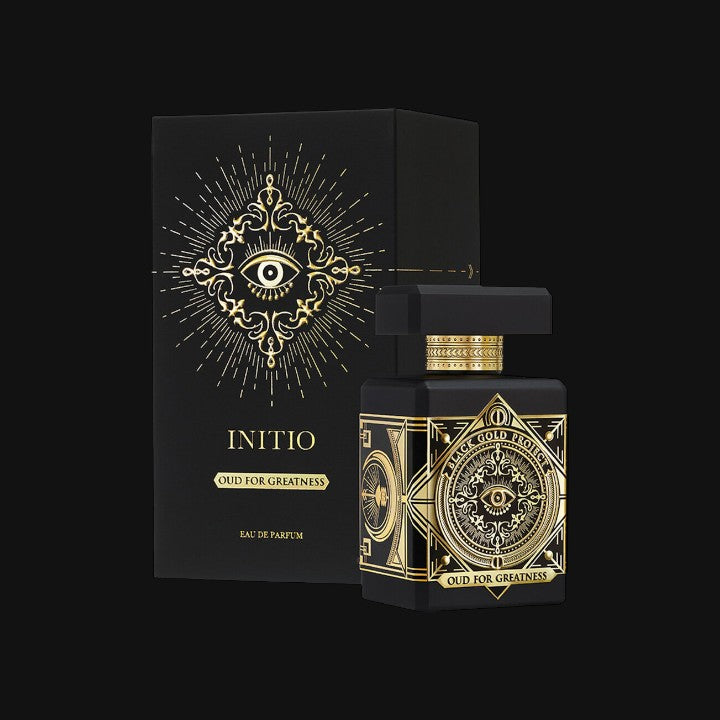 Oud for Greatness de Initio Parfums Privés con frasco y caja