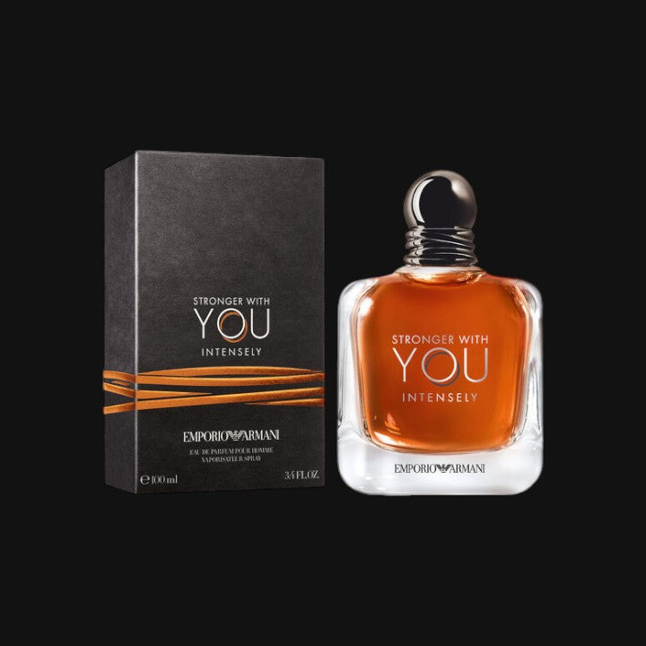 Stronger With You Intensely de Emporio Armani con frasco y caja